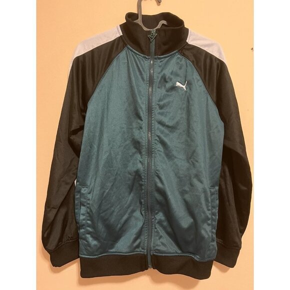 Puma original men's sports jacket size L Blue And Black Color Zipped - Picture 7 of 10